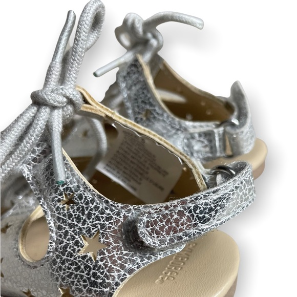 Toddler Metallic Star Cut Out Gladiator Sandals Gymboree Size 5 - Picture 5 of 8